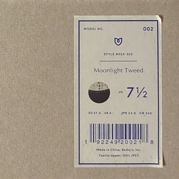 NIB Rothy's Moonlight Tweed The Point - Size 7.5 - Picture 3 of 3